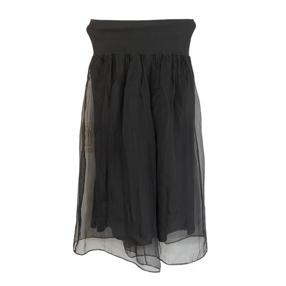Black Chiffon Two Layer Pants Size 8 - Picture 1 of 7
